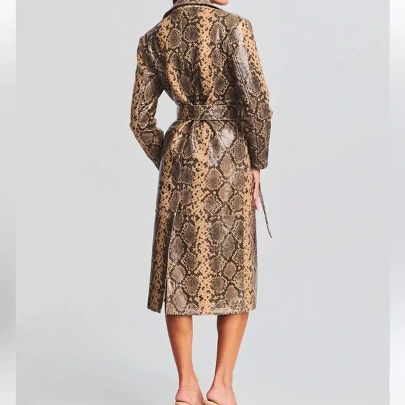 H&M Animal Print Jacket Sz 4 Women Belted Gorgeous - Picture 2 of 10